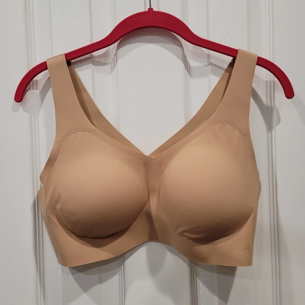 Sz L  38B/C Sand Honeylove Wireless SoftForm Pullover Bra